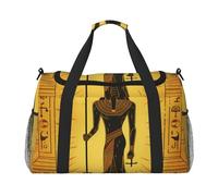 Bolsa de viaje con jeroglífico del antiguo Egipto, bolsa de viaje étnico para gimnasio, bolsa de fin de semana para hombres y mujeres, equipaje de mano ligero para entrenamiento, vacaciones
