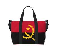 Bolsa de viaje con la bandera de Angola, ligera, para hombres y mujeres, bolsa de viaje impermeable para viajes de fin de semana al gimnasio