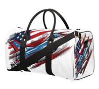 Bolsa de viaje con la bandera de Fighter America para mujeres, hombres, niñas, niños, fin de semana, bolsa de equipaje de 22.7 L, bolsa de equipaje para deportes, gimnasio, yoga, color, 22.7L,