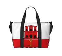 Bolsa de viaje con la bandera de Gibraltar, ligera, para hombres y mujeres, bolsa de viaje impermeable para viajes de fin de semana al gimnasio