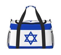 Bolsa de viaje con la bandera de Israel, bolsas de fin de semana para hombres y mujeres, adecuada para viajes y actividades al aire libre