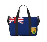 Bolsa de viaje con la bandera de las Islas Turcas y Caicos, ligera, para hombres y mujeres, bolsa de viaje impermeable para viajes de fin de semana al gimnasio