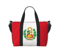Bolsa de viaje con la bandera de Perú, ligera, para hombres y mujeres, bolsa de viaje impermeable para viajes de fin de semana al gimnasio