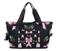 Bolsa de viaje con lazos, margaritas y corazones, bolsa expansible para fin de semana, bolsa de noche, impermeable, para deporte, gimnasio, hospital, Multicolor 3, Talla única, Bolsa de viaje