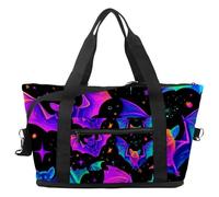 Bolsa de viaje con lazos, margaritas y corazones, bolsa expansible para fin de semana, bolsa de noche, impermeable, para deporte, gimnasio, hospital, Multicolor 14, Talla única, Bolsa de viaje