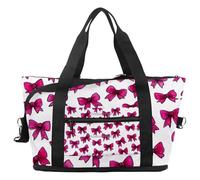 Bolsa de viaje con lazos y corazones, bolsa de viaje expandible para fin de semana, impermeable, para deporte, gimnasio, hospital, Multicolor 11, Talla única, Bolsa de viaje