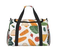 Bolsa de viaje con pan de verduras, zanahoria, gimnasio, bolsa de fin de semana para hombres y mujeres, equipaje de mano ligero para entrenamiento y vacaciones