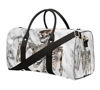 Bolsa de viaje con patrón de mármol para mujeres, hombres, niñas, niños, día de los muertos, bolsas de noche de 22.7 L, bolsa de equipaje de cabina para deportes, gimnasio, yoga, color, 22.7 L,