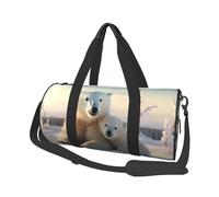 Bolsa de viaje con patrón de sandía de acuarela, bolsa de viaje para hombres y mujeres, bolsa de lona de gran capacidad para deportes, gimnasio, bolsa de lona para viajes, yoga, Lindos osos polares,