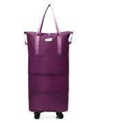 Bolsa De Viaje con Ruedas Bolsa de Viaje con Ruedas, Bolsa Equipaje espaciosa y Ligera, portátil for Pasar la Noche, Fin Semana(Deep Purple)