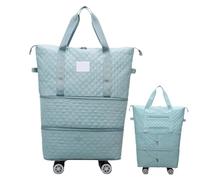 Bolsa de viaje con ruedas, bolsa de viaje con ruedas, expandible, plegable, bolsa de equipaje de cabina, bolsa de fin de semana, equipaje de mano para padres, viajes de negocios, camping, esposa,