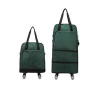 Bolsa de Viaje con Ruedas - Bolsa de Viaje expandible y Plegable | Equipaje de Mano con Ruedas giratorias | Bolsa de Fin de Semana Impermeable for Deportes y Viajes Cortos(Green)