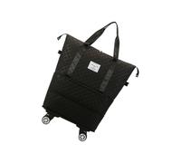 Bolsa de viaje con ruedas para fin de semana, entrenamiento nocturno, con separación en seco y húmedo, equipaje de viaje con ruedas, para fin de semana, fitness, gimnasio, deporte, Black, Mass Beauty