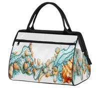 Bolsa de viaje con temática de conchas marinas de acuarela para mujeres, hombres, niños y niñas, bolsas de fin de semana, bolsa de viaje de 24 L para deportes, gimnasio, yoga, color, Big, Organizador