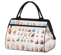 Bolsa de viaje con temática de conchas marinas para mujeres, hombres, niños y niñas, bolsas de fin de semana, bolsa de viaje de 24 L, bolsa de cabina para deportes, gimnasio, yoga, color, Big,