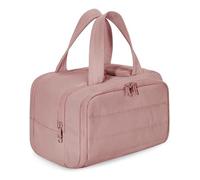 Bolsa de viaje cosmética 4 en 1 Puffy Multi-Functional Toiletry Bag for Women,Large Capacity Wide-Open Travel Cosmetic Bag,for Womentraveling, Essentials Toiletries, Dark Pink