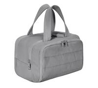 Bolsa de viaje cosmética 4 en 1 Puffy Multi-Functional Toiletry Bag for Women,Large Capacity Wide-Open Travel Cosmetic Bag,for Womentraveling, Essentials Toiletries, gris