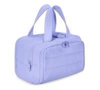 Bolsa de viaje cosmética 4 en 1 Puffy Multi-Functional Toiletry Bag for Women,Large Capacity Wide-Open Travel Cosmetic Bag,for Womentraveling, Essentials Toiletries, morado