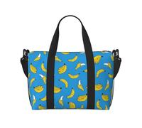 Bolsa de viaje cruzada con estampado de plátano, adecuada para viajes cortos y entrenamientos de gimnasio
