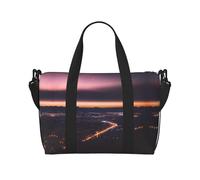 Bolsa de viaje cruzada de mano con cielo nocturno, bolso de un solo hombro, bolsa de deporte y entrenamiento, bolsa de fin de semana, bolsa de noche, negro, talla única, Negro, One Size