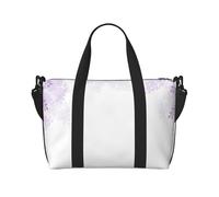 Bolsa de viaje cruzada de mano con diseño de flores lilas en flor de un solo hombro, bolsa de deporte y fitness, bolsa de equipaje de viaje