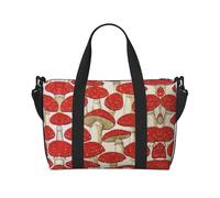 Bolsa de viaje cruzada de mano con diseño de hongos rojos y blancos, bolsa de viaje para deportes y fitness, bolsa de equipaje de viaje