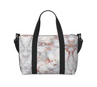Bolsa de viaje cruzada de mano de mármol de oro rosa con un solo hombro, bolsa de deporte y fitness, bolsa de equipaje de viaje