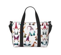 Bolsa de viaje cruzada de mano de Papá Noel Divertida Navidad Bolso de un solo hombro Bolsa de deporte y fitness Bolsa de noche de fin de semana, negro, talla única, Negro, One size