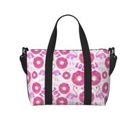 Bolsa de viaje cruzada de mano flamingo y donuts, bolsa de hombro simple, bolsa de deporte y fitness, bolsa de fin de semana, bolsa de noche, negro, talla única, Negro, One size