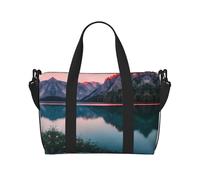 Bolsa de viaje cruzada de mano junto al mar y al atardecer, bolso de un solo hombro, bolsa de deporte y fitness, bolsa de viaje de fin de semana, negro, talla única, Negro, One size
