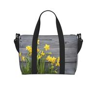 Bolsa de viaje cruzada para adultos con diseño de ramo de narcisos, ideal para viajes, camping, picnics
