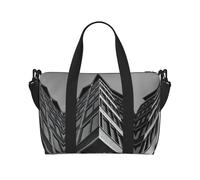 Bolsa de viaje cruzada para adultos con diseño de techo arquitectónico, ideal para viajes, camping, picnics
