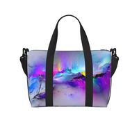 Bolsa de viaje cruzada para adultos con estampado de auroras boreales, ideal para viajes, camping, picnics