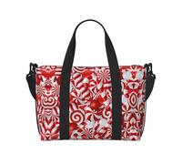 Bolsa de viaje cruzada para adultos con estampado de bastones de caramelo, adecuada para viajes, camping, picnics