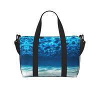 Bolsa de viaje cruzada para adultos con estampado de vista al océano, ideal para viajes, camping, picnics