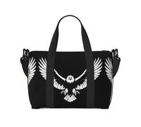 Bolsa de viaje de águila blanca y negra, ligera, para hombres y mujeres, bolsa de viaje impermeable para viajes de fin de semana al gimnasio