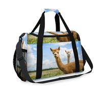 Bolsa de viaje de alpacas de verano para niñas, niños, mujeres y hombres, alpacas llamas, fin de semana, bolsa de noche, bolsa de hombro, bolsa de equipaje para viajes, deportes, gimnasio