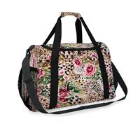 Bolsa de viaje de animales para niñas, niños, mujeres y hombres, estampado de flores, tigre, leopardo, fin de semana, bolsa de noche, bolsa de hombro para viajes, deportes, gimnasio