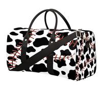 Bolsa de viaje de béisbol de vacas para mujeres, hombres, niñas, niños, bolsas de fin de semana con estampado de vacas, 22.7 L, bolsa de equipaje de cabina para deportes, gimnasio, yoga, color, 22.7