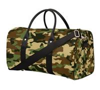 Bolsa de viaje de camuflaje abstracto para mujeres, hombres, niños, niñas, niños, textura de camuflaje de 22.7 L, bolsa de fin de semana, bolsa de hombro para deportes, gimnasio, viajes, color, 22.7