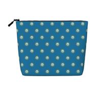 Bolsa de viaje de cáñamo falso con bandera de Dakota del Sur para mujer, bolsa de cosméticos de gran capacidad, organizador con cremallera para uso diario