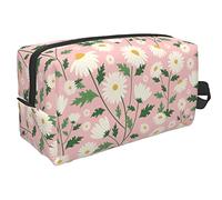 Bolsa de viaje de elefante, bolsa de aseo grande, bolsa de cosméticos, estuche de lápices, organizador multifunción, bolsa de almacenamiento, margarita 6