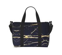 Bolsa de viaje de fin de semana con estampado de mármol, apta para viajes, camping, picnics
