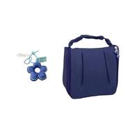 Bolsa de viaje de flores, bolsa de maquillaje Kawaii, bolsa de aseo de ganchillo lindo, bolsa de almacenamiento portátil de gran capacidad para cosméticos (juventud tibetana), Juventud tibetana