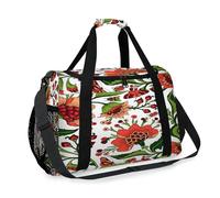 Bolsa de viaje de flores de cachemira para niñas, niños, mujeres, hombres, tribus, cachemira, fin de semana, bolsa de noche, bolsa de hombro para viajes, deportes, gimnasio