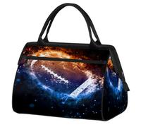 Bolsa de viaje de fútbol americano espacial para mujeres, hombres, niños y niñas, bolsas de fin de semana de 24 L, bolsa de cabina para deportes, gimnasio, yoga, color, 24 L, Organizador de bolsas