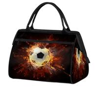 Bolsa de viaje de fútbol para mujeres y hombres, 24 L, bolsa de fin de semana de fútbol, bolsa deportiva, gimnasio, viajes, durante la noche, color, 24 L, Organizador de bolsas