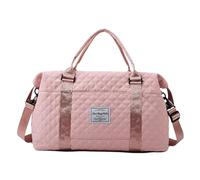 Bolsa de Viaje de Gimnasio - Bolsa de Viaje para Mujer, Bolsa de Yoga de Gran Capacidad | Bolsa Seca para Deportes húmedos, Gimnasio con Bolsa húmeda separada y Bolsa de Aseo para Yoga, W, Rosa, Ver