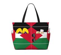 Bolsa de viaje de gran capacidad con estampado de bandera de Palestina para mujer, para playa, viajes, gimnasio, vacaciones