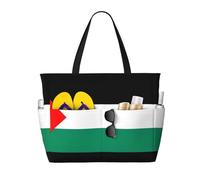 Bolsa de viaje de gran capacidad con estampado de bandera de Palestina para mujer, para playa, viajes, gimnasio, vacaciones